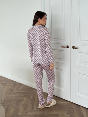 Фото Женский домашний костюм сатиновый Брюки + Рубашка Gucci