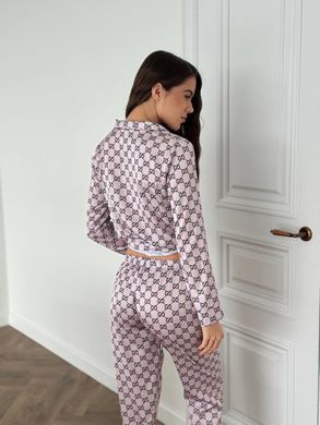 Фото Женский домашний костюм сатиновый Брюки + Рубашка Gucci