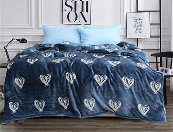 Фото Плед Wellsoft флісовий ТМ TAG Heart Blue ALM1902 PledVL-110