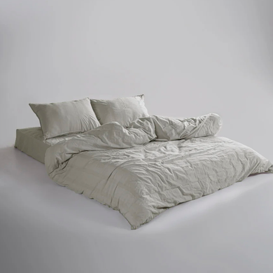Фото Комплект постільної білизни Limasso Stonewashed Варена Бавовна Cassandra Natural Cream 41075