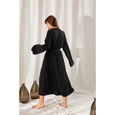 Фото Жіноча сукня-халат Віскоза Penelope Alissa Siyah Oversize Чорна