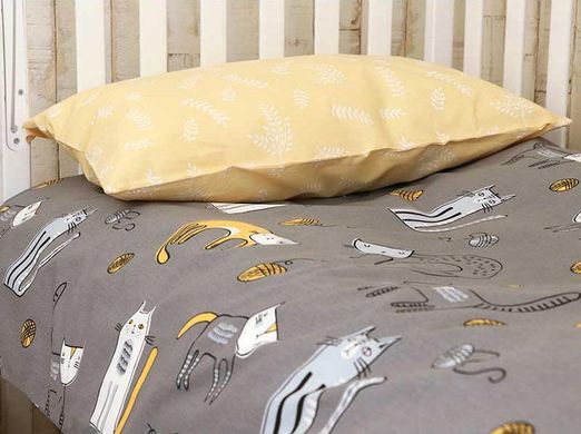 Фото Постельное белье в кроватку Руно Бязь Киця простынь на резинке