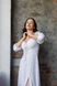 Фото №4 з 10 товару Жіноча сукня міді Софт Білий Горошок 128/23 білий горошок