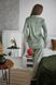 Фото №3 з 9 товару Жіночий домашній костюм плюшевий Велюр Штани + Кофта на гудзиках М'ятний 902