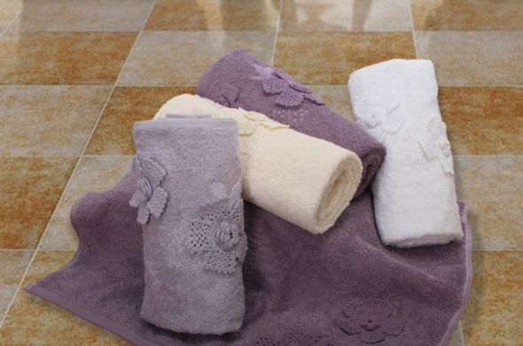 Фото Махровое полотенце Romeo Soft 100% Хлопок 500г Talia Молочное