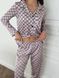 Фото №2 из 6 товара Женский домашний костюм сатиновый Брюки + Рубашка Gucci