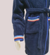 Фото №3 з 4 товару Дитячий махровий халат с каптуром Welsoft Zeron Синій