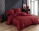 Комплект постельного белья Charlotte Stripe Satin Bordo Простынь 180х200х30 Евро