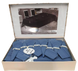 Фото №1 з 3 товару Скатертина прямокутна жакардова з серветками Ester Lacivert Синій