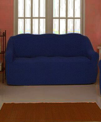 Фото Чехол для 2-х-3-х местного дивана без юбки Turkey № 12 Синий