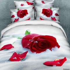 Фото Комплект постільної білизни "Snow roses" Сатин 3D Вірність STP254