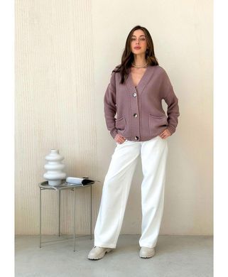 Фото Вязаный женский трикотажный кардиган Casual Сухая Роза