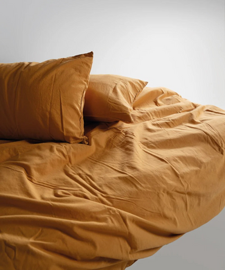 Фото Комплект постільної білизни Limasso Stonewashed Варена Бавовна Hardal ХМ31351 Mustard