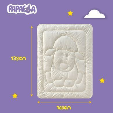 Фото Комплект в детскую кроватку: Зимнее теплое шерстяное одеяло + подушка Papaella Wool