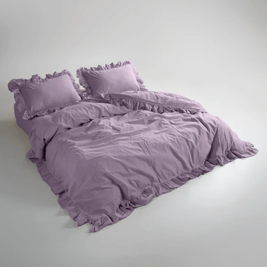 Фото Постільна білизна Limasso Stonewashed Exclusive Варена Бавовна Natural Violet