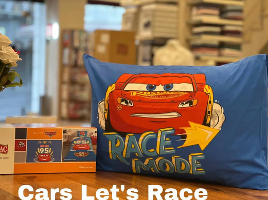 Фото Постільна білизна TAC Disney 100% Бавовна Disney Cars let's Race простирадло на гумці p-60315765