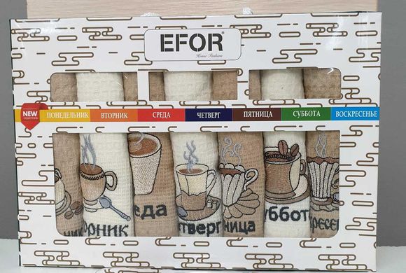 Фото Набір вафельних рушників Zeron Cofee 100% Бавовна 7 шт.