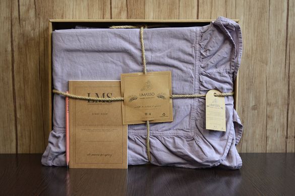 Фото Постільна білизна Limasso Stonewashed Exclusive Варена Бавовна Natural Violet