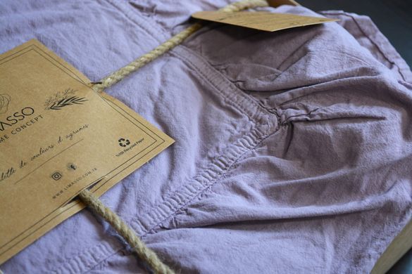 Фото Постільна білизна Limasso Stonewashed Exclusive Варена Бавовна Natural Violet