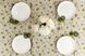 Фото №8 з 12 товару Скатертина бавовняна Прованс Бежева Квіти Зелені