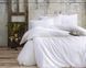 Комплект постельного белья Charlotte Stripe Satin Beyaz простынь 160х200х30 Евро