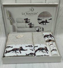 Фото Набір махрових рушників La Maison 100% Бавовна Aster Tige 50Х90 + 70Х140 + 30х50