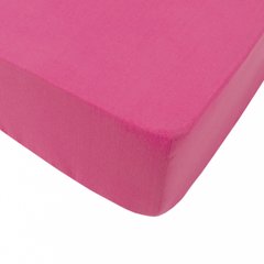 Фото Однотонная простынь на резинке Iris Home Premium Ранфорс 100% Хлопок Ярко-розовая