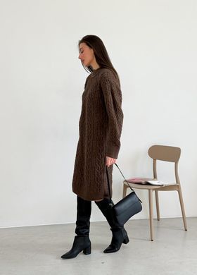 Фото Вязаное платье Оверсайз Оливия Шоколад Oversize