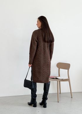 Фото Вязаное платье Оверсайз Оливия Шоколад Oversize