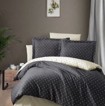 Фото Постельное белье First Choice Сатин Люкс 100% Хлопок Point Anthracite