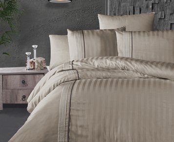 Фото Постільна білизна Modalife Cappuccino First Сhoice Сатин Люкс 100% Бавовна m018210