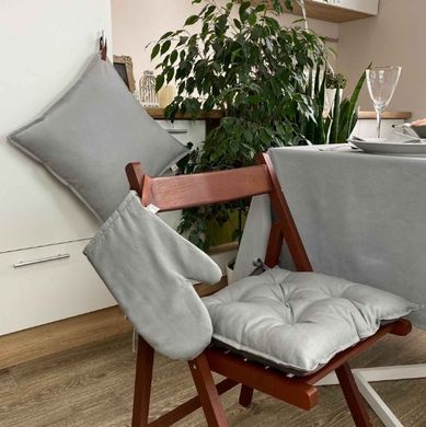 Фото Подушка декоративная для стула Прованс Однотонный Серый