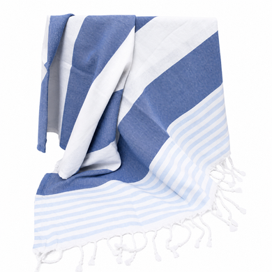 Фото Рушник пляжний Пештемаль 100% Бавовна Colored Stripes Turkish Towel  MARİNE