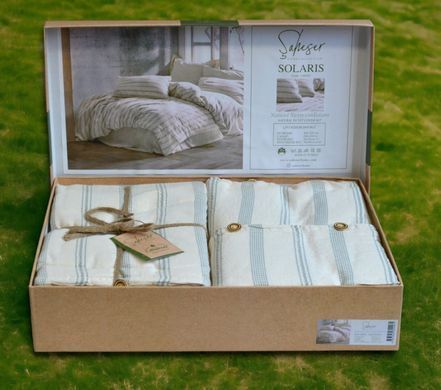 Фото Постільна білизна Варена Бавовна Solaris Yesil ТМ Saheser Naturel 40551