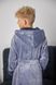 Фото №5 з 8 товару Дитячий махровий халат для хлопчика з каптуром Welsoft Сірий 4000