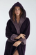 Фото №3 из 6 товара Женский махровый халат с капюшоном Nusa Велюр/Махра 4145 Mor Фиолетовый