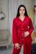 Фото №2 з 9 товару Жіночий домашній костюм Велюр в рубчик Штани + Кофта на гудзиках Гранатовий 907