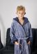 Фото №3 з 8 товару Дитячий махровий халат для хлопчика з каптуром Welsoft Сірий 4000