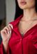Фото №5 з 9 товару Жіночий домашній костюм Велюр в рубчик Штани + Кофта на гудзиках Гранатовий 907