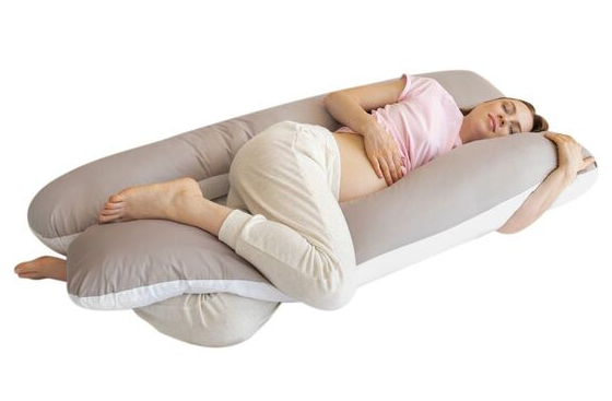 Фото Наволочка на подушку для беременных Ideia Comfortable U-Shaped Серый-белый