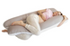 Фото №6 з 7 товару Наволочка на подушку для вагітних Ideia Comfortable U-Shaped Сірий-білий