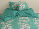 Фото №2 из 3 товара Комплект постельного белья ТМ TAG Сатин S422 Цветы Зелёные