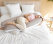 Фото №1 з 7 товару Наволочка на подушку для вагітних Ideia Comfortable U-Shaped Сірий-білий