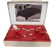 Фото №2 з 3 товару Скатертина прямокутна жакардова з серветками Maison Royale Ester Kirmizi Червоний
