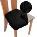 Фото №1 из 5 товара Универсальный трикотажный чехол на сиденье стула/табурета Черный