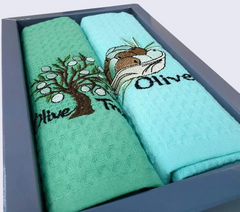 Фото Набір кухонних вафельних рушників 100% Бавовна Olive 2 шт.