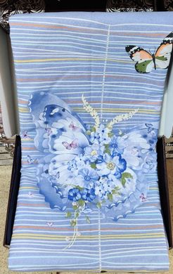 Фото Комплект постільної білизни ТМ TAG Сатин Квіткові Метелики
