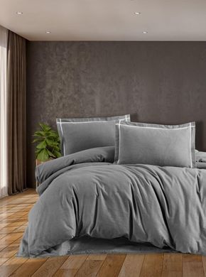 Фото Тепла байкова постільна білизна Фланель First Choice Soprano Сірий grey 40708 246056
