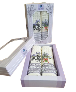 Фото Набір кухонних вафельних рушників 100% Бавовна Lavender 2 шт. 20192