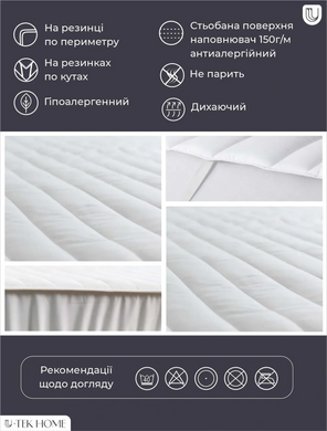 Фото Наматрасник Simple натяжной по всему периметру наполнитель синтепон